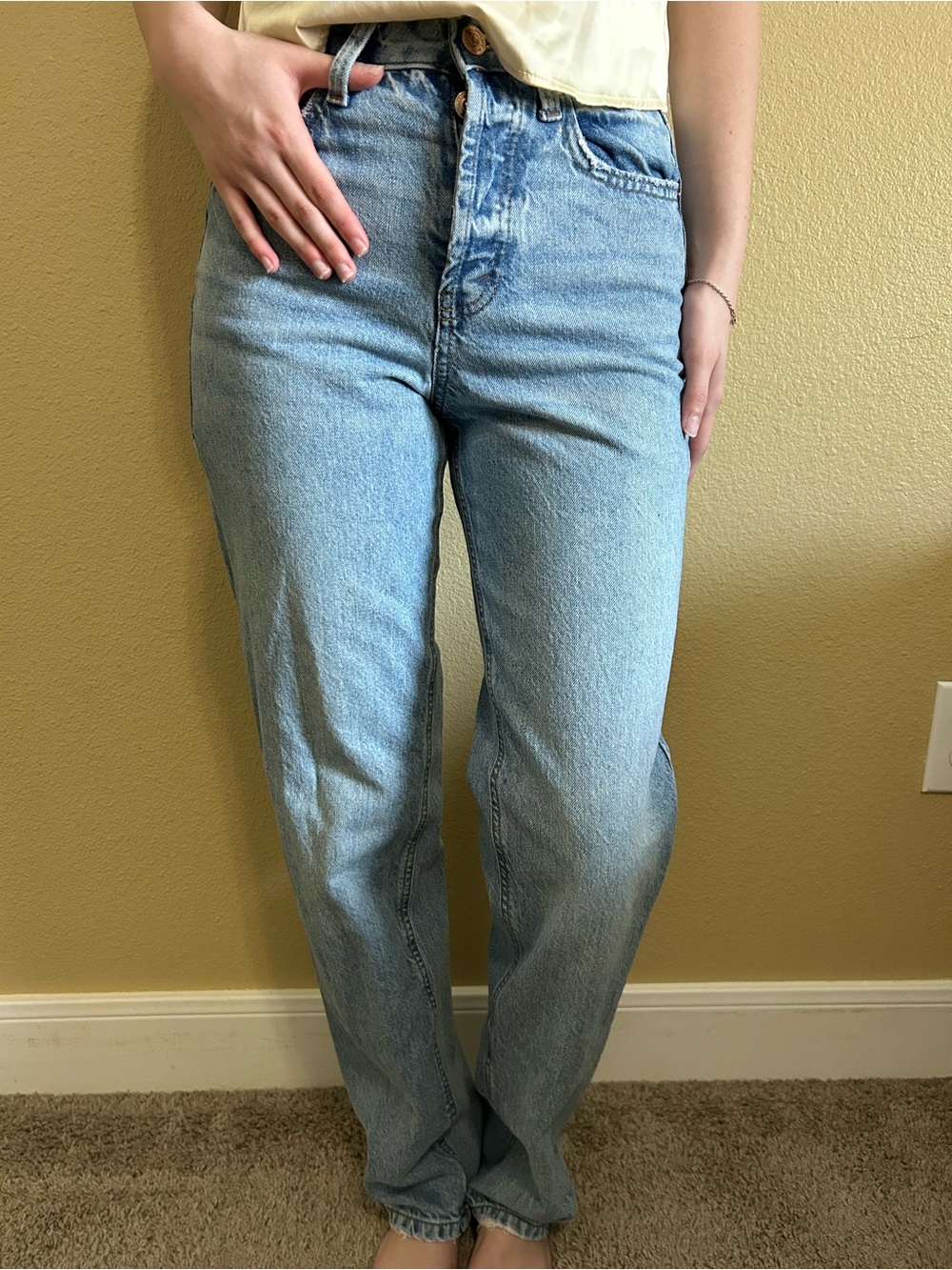 wild fable Light Blue Boyfriend Jeans